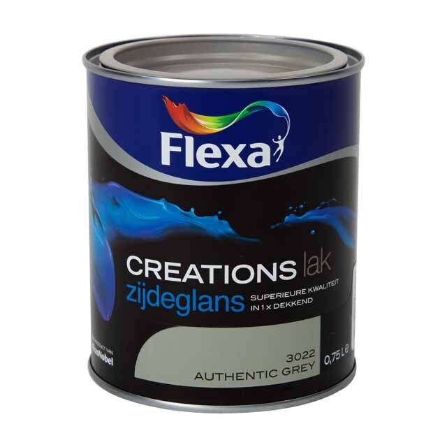FLEXA Creations - Lak Zijdeglans - 3022 - Authentic Grey - 750 ml