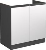 Vicco R-Line meuble sous vasque – 80 cm J-vorm, sans plan de travail Blanc