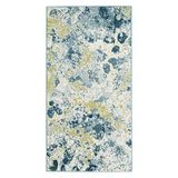 Safavieh Abstract tapijt voor binnen, rechthoekig, gevlochten, collectie aquarel, WTC696, ivoor/lichtblauw, 79 x 152 cm