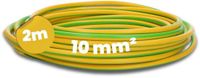 Kalitec 2 meter H07V-K 10 mm² groen-gele bedradingskabel