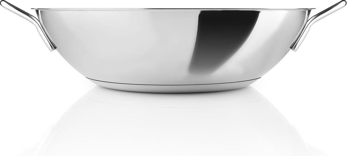 Eva Trio wokpan 40 x 32 x 10,5 cm RVS zilver