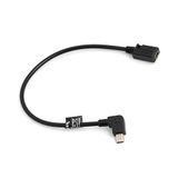 System-S Mini USB-kabel 90° rechts gehoekte hoekstekker naar mini USB aansluiting datakabel oplaadkabel 27 cm
