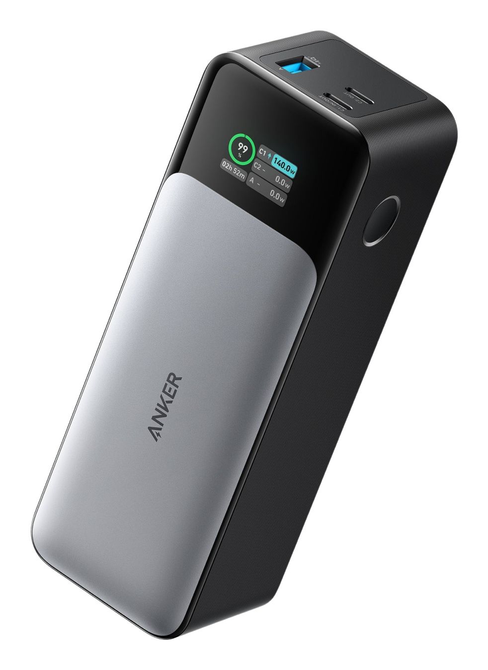 Anker 737 Power Bank - 24000 mAh - 140W - Black/Silver