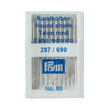 Prym 152284 naaimachinenaalden 287(690) ronde kolven, 80, zilverkleurig, nr. 90