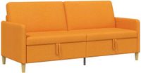 vidaXL Sofa met Opbergruimte Donkergeel 192 x 78 x 87 cm Polyester