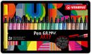 STABILO Pen 68 MAX ARTY Metalen Etui met 20 Kleuren
