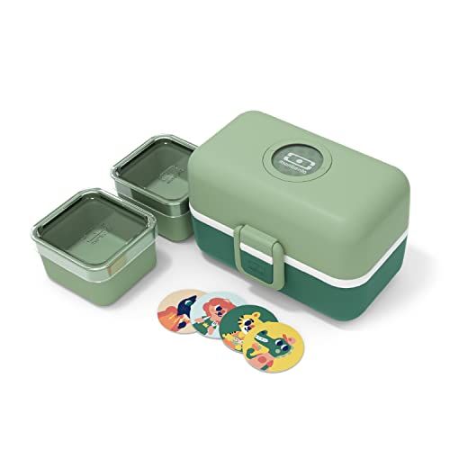 Monbento - MB Tresor Forest - Kinder Lunchbox - 3 Compartimenten - Groen