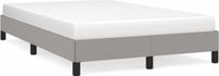 vidaXL Bedframe zonder matras, stof, lichtgrijs, 120x190 cm
