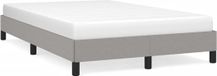 vidaXL Bedframe zonder matras, stof, lichtgrijs, 120x190 cm