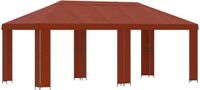vidaXL Tuinpaviljoen 6 x 3 m Terracotta Polyester Staal 190 gsm