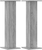 vidaXL Speakerstandaards - 2 stuks - 30x30x95 cm - Bewerkt hout - Grijs Sonoma