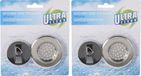 Merkloos 4x stuks gootsteenfilters met stoppers RVS 65 mm