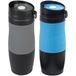 Merkloos / Sans marque Thermos Set van 2x Thermosbekers - warmhoud bekers - blauw en grijs - 380 ml - Isolerende drinkbekers - warme dranken