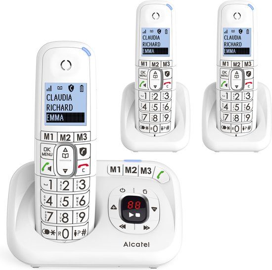 Alcatel XL785 Trio - Dect Draadloze Huistelefoon - 3 Handsets