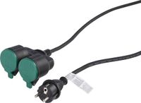 Q-Link Verlengkabel - 5m - Zwart - Rubber - Spatwaterdicht (IP44)