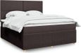 Maison Exclusive - Lit boxspring avec matelas, marron foncé, 180 x 200 cm, tissu