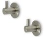Merkloos 6x Luxe handdoekhaken / ophanghaken zilver - hoogwaardig RVS - 2,7 x 3,8 cm