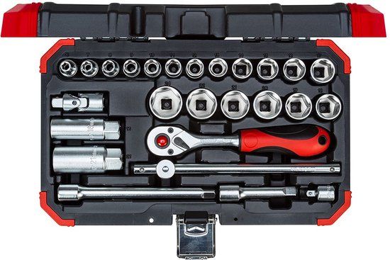 Gedore RED rode dopsleutelset 24-delig (17 inzetstukken) - 1/2 inch