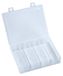 Boîte de rangement compartimentée - 5 compartiments - 14 x 18 x 4 cm - Transparent - Boîte d'assortiment