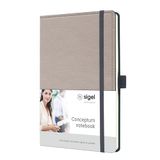 SIGEL CO693 Notizbuch Conceptum, ca. A5, dotted, Hardcover, beige