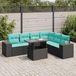 Maison Exclusive - Salon de jardin 7 pièces avec coussins, rotin synthétique noir