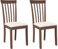 vidaXL Eetkamerstoelen met kussens 2 stuks massief hout rubber bruin
