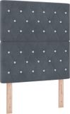vidaXL Hoofdbord Donkergrijs 80 cm Fluweel