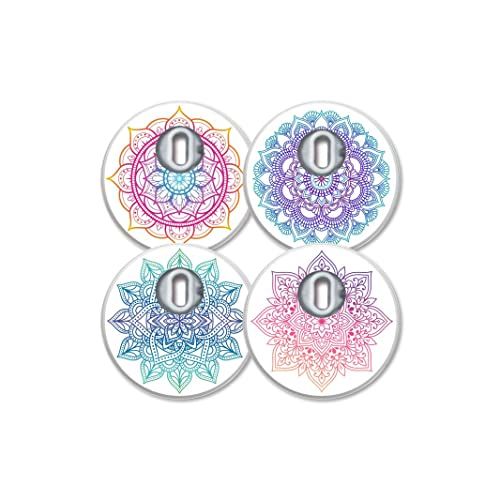 MySweetStitch | Freestyle Libre 3 Sensor Sticker Set van 4 Mandala | met opening voor ventilatie van de huid
