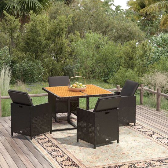 The Living Store Loungeset - 109x107x74cm - Black - 12 Seats