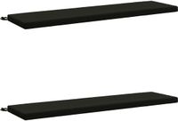 vidaXL - Coussins de banc - SOEST - 2 pièces - Noir - 150 x 40 x 5 cm