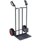 Manutan Expert Chariot de manutention acier 250 kg plateau fixe - pneus increvables