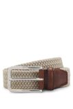 BOSS leren heren riem - licht beige