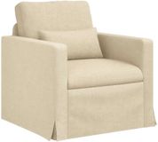 vidaXL Bank Crème Stof 78 x 78 x 80 cm