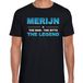 Bellatio Decorations Merijn Voornaam cadeau - The man, The myth the legend - zwart - voor heren - verjaardag - vaderdag - pensioen - geslaagd - bedankt M