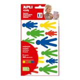 APLI 20687 - zak met permanente elastieken in silhouetvorm, 6 vellen