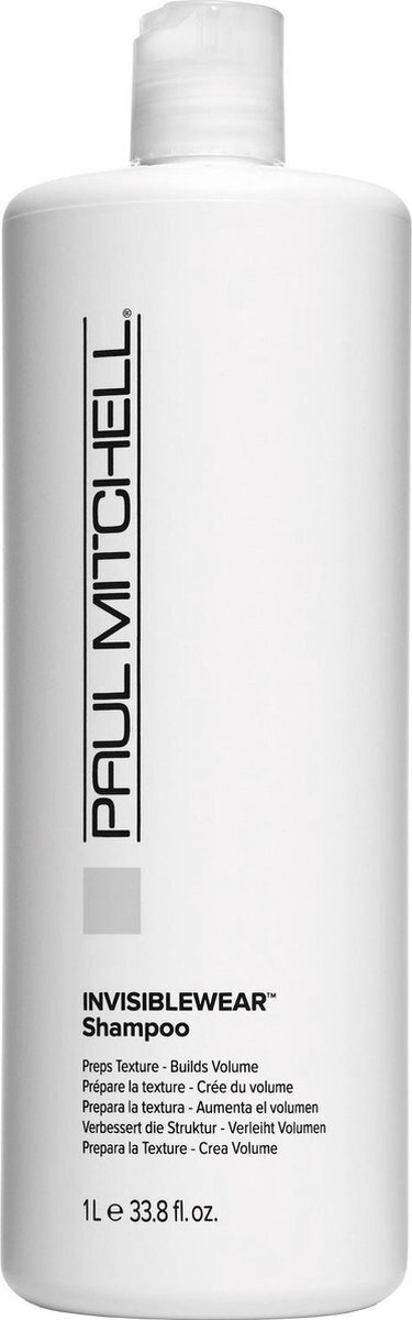 Paul Mitchell Invisiblewear Shampoo - volume haarverzorging voor meer volume en structuur, versterkende clarifying shampoo voor alle haartypes, 1000 ml