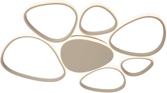 Lucide SAMLING - Plafonnière (Plafondlamp) - LED Dimbaar - CCT - 1x72W 2700K/4000K - Taupe