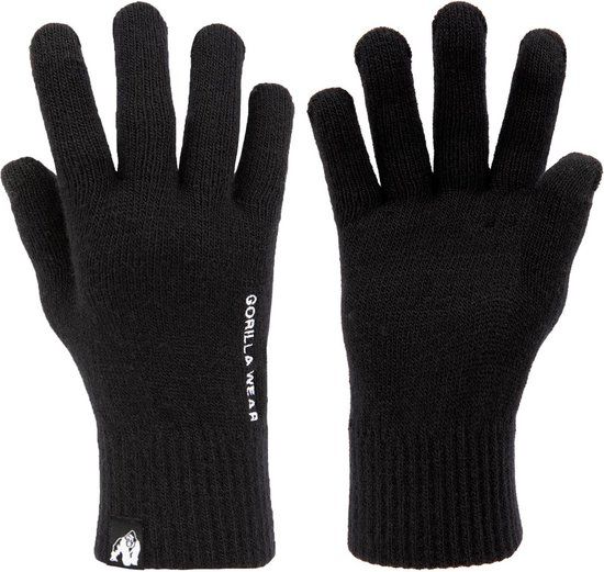 Gorilla Wear Waco Gebreide Handschoenen Zwart - L - Unisex - Acryl - 30 °C