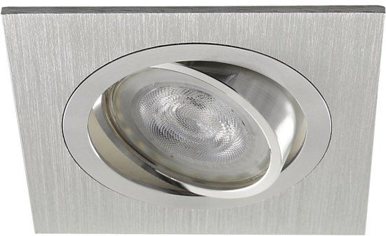 Philips SceneSwitch Frode LED Inbouwspot Vierkant Chroom - Dimbaar - 5W - Aluminium