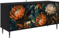 vidaXL TV-meubel LOCHEM 102 x 33 x 51 cm Zwart eiken Bewerkt hout