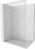 Mexen Kioto-XF L paroi de douche Walk-in avec cadre 50 x 202 cm, transparent 10 mm, nickel brossé