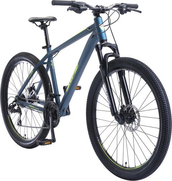 Bikestar 27.5 inch Hardtail MTB - 21 Speed - Blue/Yellow