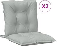vidaXL Stoelkussens - Lage Rug - Set van 6 - Stof Lichtgrijs