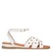Manfield Ecru Leren Sandalen