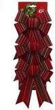 Gerimport Kerst ornamenten strikken - 3x st - donkerrood - 15 x 24 cm