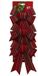 Gerimport Kerst ornamenten strikken - 3x st - donkerrood - 15 x 24 cm