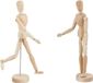 Relaxdays Houten Tekenpop - Set van 2 - Verstelbaar - 30 cm