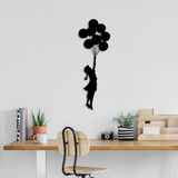 Merkloos Asir - Wanddecoratie - Zwart - 100 x 34 cm
