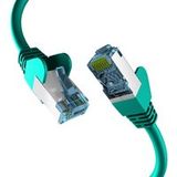 Patchkabel RJ45 PATCHKABEL mit CAT7 ROHKABEL GRÜN 7,5m, S/FTP PIMF Netzwerkkabel LAN DSL - 1 VPE = 5 Stück