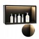 Rea Led - Niche de salle de bain - Noir - 10x60x30cm